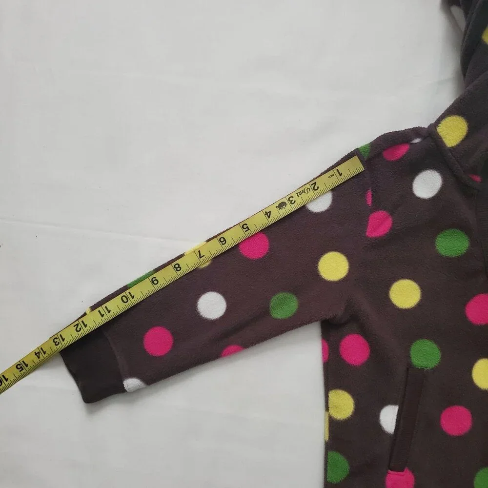 Gymboree Kids Girl's Microfleece Polka Dot Pullover Hoodie Size XS (3-4)